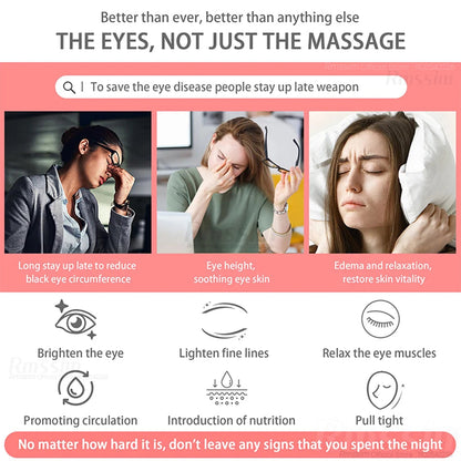 3D EMS Eye Massager with Red Light Therapy