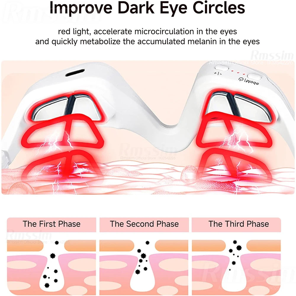 3D EMS Eye Massager with Red Light Therapy