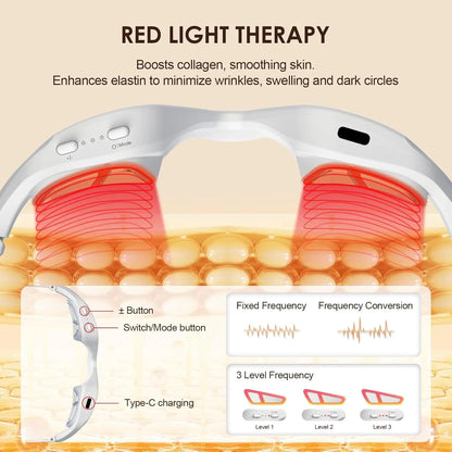 3D EMS Eye Massager with Red Light Therapy
