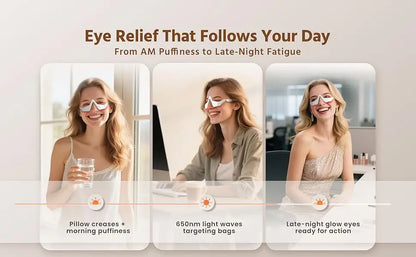 3D EMS Eye Massager with Red Light Therapy